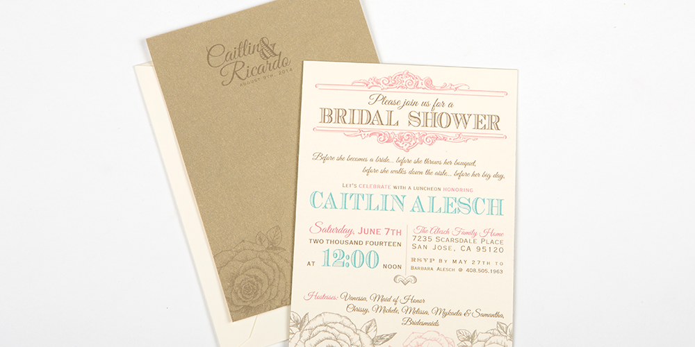 Vintage Chic Rose Bridal Shower Invite : Alesch